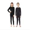 32 Degrees Kid's Heat Base Layer Long Sleeve Crew Neck and Legging Set (Black, Medium) view 1