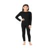 32 Degrees Kid's Heat Base Layer Long Sleeve Crew Neck and Legging Set (Black, Medium) view 2