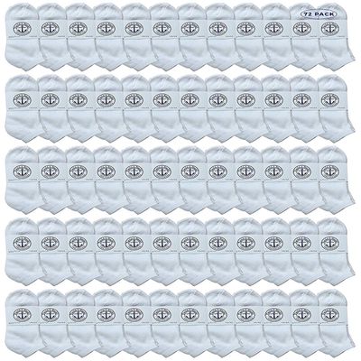 72 Pairs Of Yacht & Smith Bulk Womens Ankle Socks Low Cut Ankle Socks Size 9-11 (White)