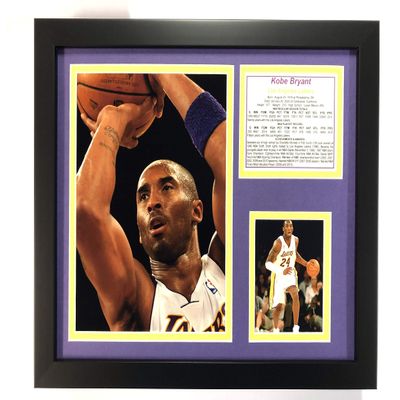 Legends Never Die Kobe Bryant - White Jersey - Framed 12"x15" Double Matted Photos