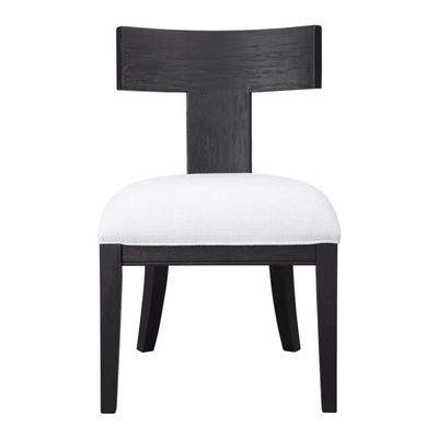 Uttermost Idris Charcoal Black Stain Armless Chair