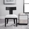 Uttermost Idris Charcoal Black Stain Armless Chair view 2