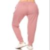 Leggings Depot Womens Relaxed fit Jogger Pants - Track Cuff Sweatpants with Pockets, Mauve, 3X view 3