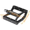 VENZO Flat Mountain BMX MTB Aluminum Bike Sealed Bearing Pedals - Large Bicycle Platform -110mm x 100mm- 12mm Thickness- Pedals 9/16" with Anti-Skid Anti-Slip Nail view 2