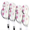Majek White Pearl Petite Ladies Golf Hybrids Irons Set New Petite Women Best All True Hybrid Ultra Light Weight Forgiving Woman Complete Package Includes 4 5 6 7 8 9 PW SW All Lady Flex Utility Clubs view 2