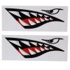 Shark Teeth Mouth Stickers, 2pcs Non- DIY Funny Shark Teeth Mouth Sticker Decal, for Kayak, Canoe, Fishing Boat, Dinghy Decoration view 1