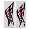 Shark Teeth Mouth Stickers, 2pcs Non- DIY Funny Shark Teeth Mouth Sticker Decal, for Kayak, Canoe, Fishing Boat, Dinghy Decoration view 4