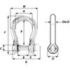 Wichard Captive Pin Bow Shackle - Diameter 10mm - 13/32" view 2