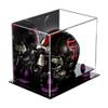 Better Display Cases Acrylic Mini - Miniature Football Helmet (not Full Size) Display Case with Mirror, Purple Risers and Black Base (A003-PR) view 1