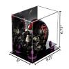 Better Display Cases Acrylic Mini - Miniature Football Helmet (not Full Size) Display Case with Mirror, Purple Risers and Black Base (A003-PR) view 2