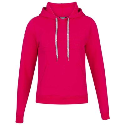 Babolat Women's Exercise Hooded Tennis Training Sweatshirt, Red Rose (US Size Small)
