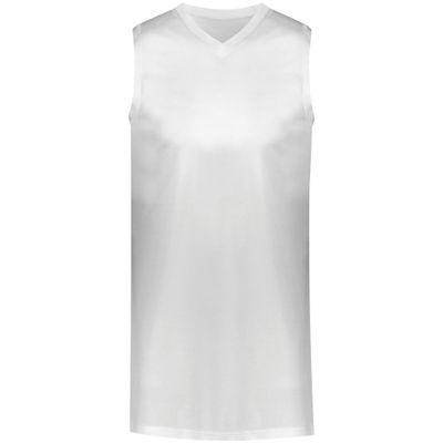 Augusta Men's Blank Basketball Jersey, White, 3XL