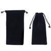 Hemobllo 4pcs Flocked Cloth Drawstring Bags for Watch and Jewelry Storage Elegant Pouches for Travel and Organization for Pocket Watches Chains and Bracelets view 2