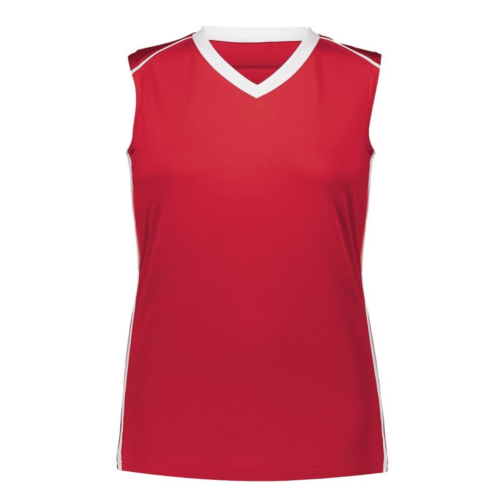 Augusta Sportswear Girls Rover Jersey L Scarlet/White