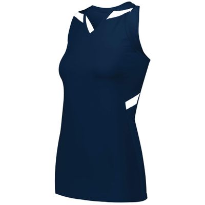 Holloway Ladies Pr Max Compression Jersey 2Xl Navy/White