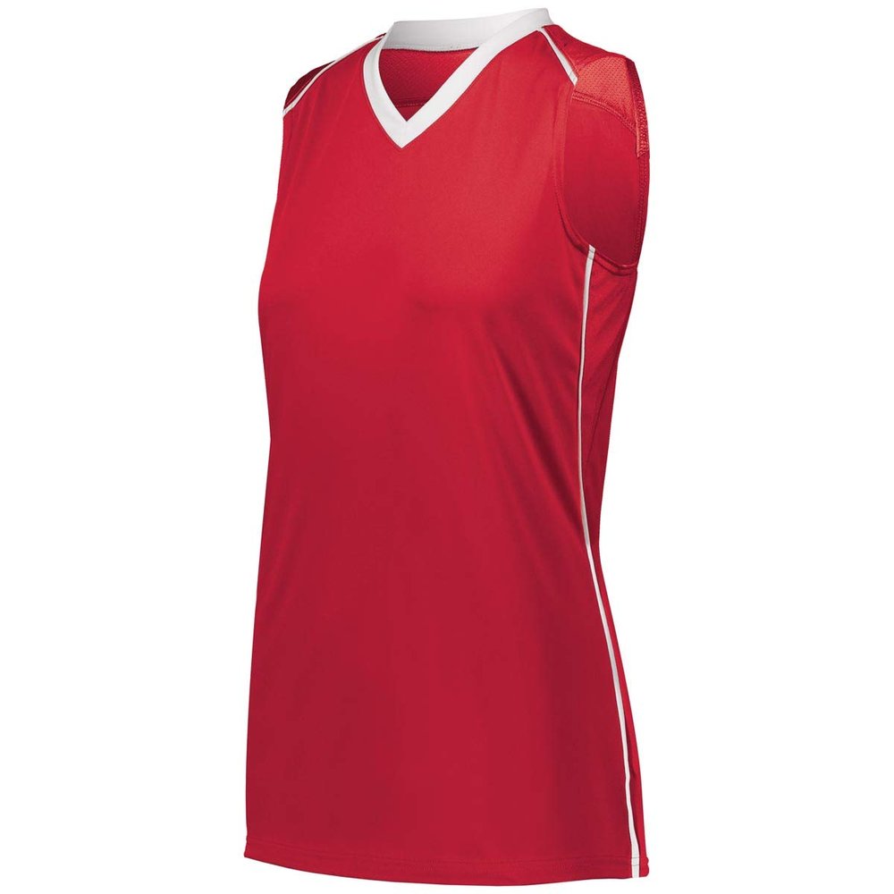 Augusta Sportswear Womens Rover Jersey L Scarlet/White