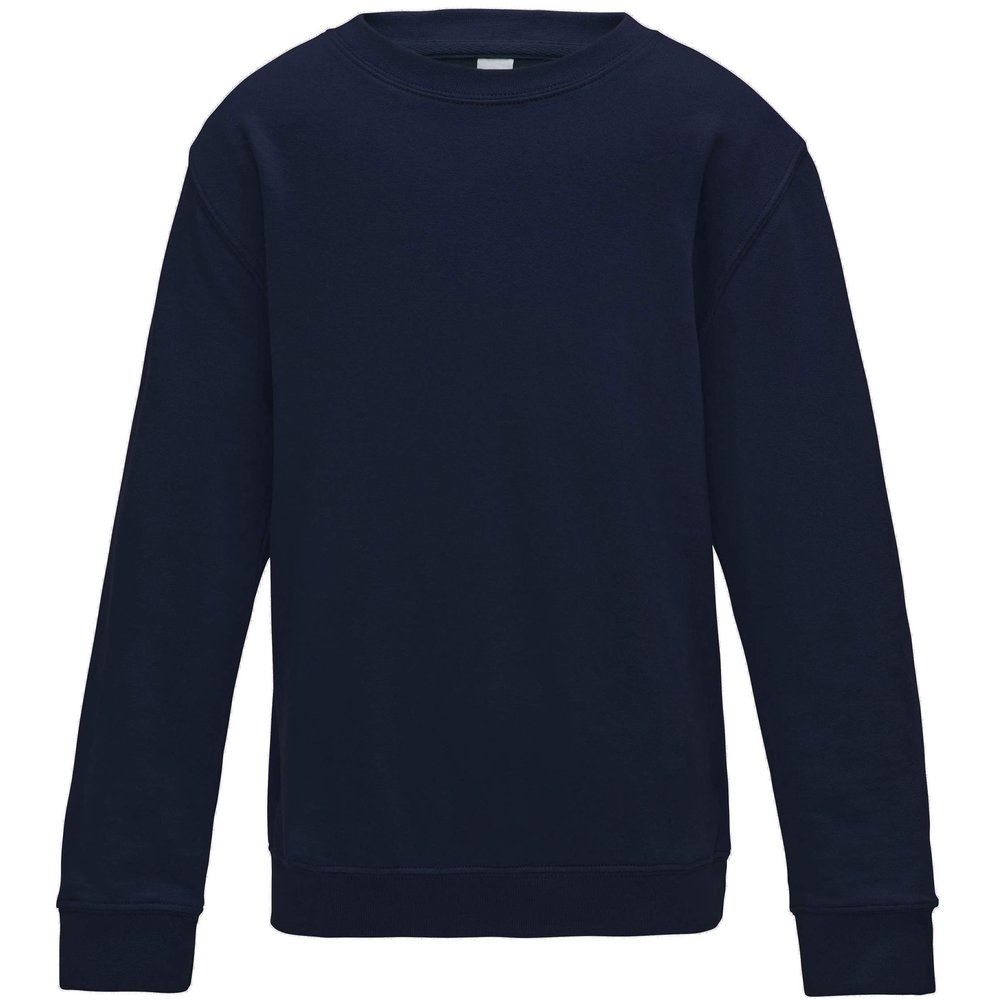AWDis Kids Sweatshirt - Boys Girls Plain Casual Crew top - New French Navy (5-6 Years)