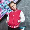 AWDis Kids Varsity Jacket - Boys Girls Trendy American Letterman Baseball top - Jet Black/Heather Grey (3-4 Years) view 2