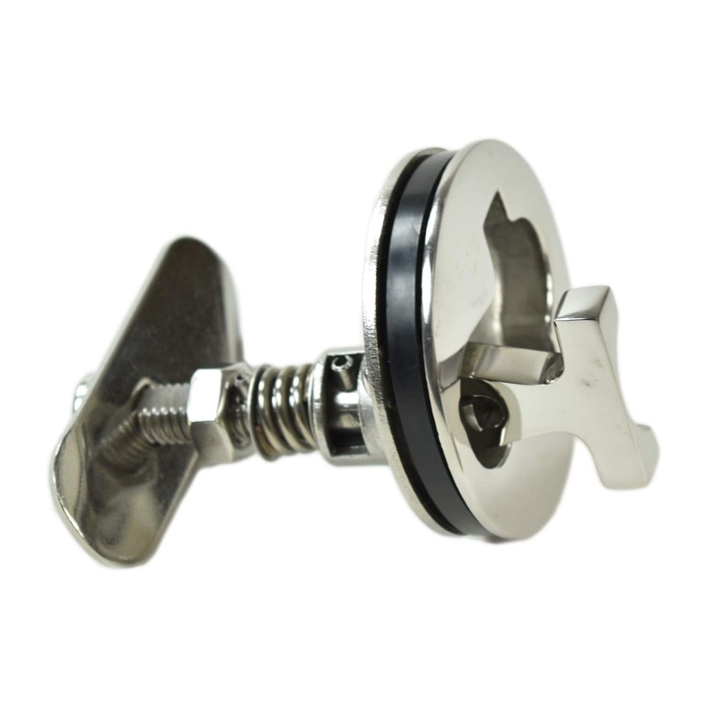 MARINE CITY 316 Grade Stainless Steel T-Handle Cam Latch, Corrosion-Resistant Marine Hatch Flush Turning Lock, 3 Inch for Boats, RVs, Ships & Yachts