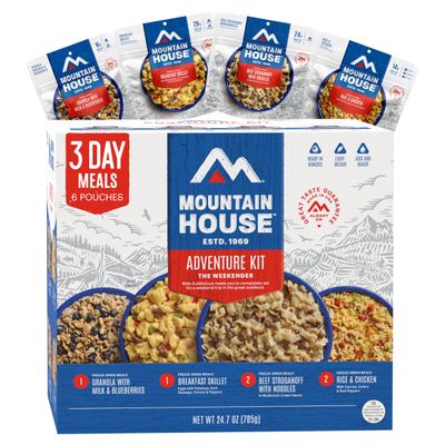 Mountain House Adventure Weekender Kit | Freeze Dried Camping & Backpacking Food | 12 Servings