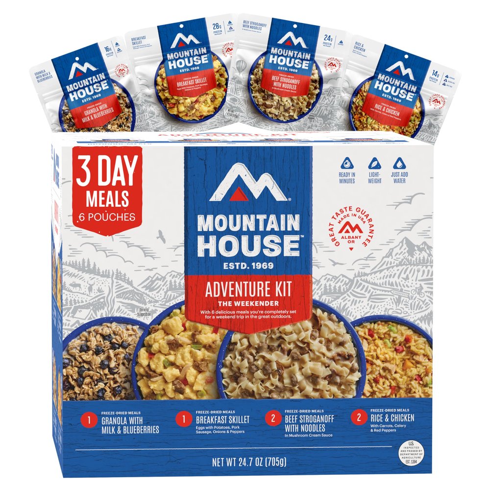 Mountain House Adventure Weekender Kit | Freeze Dried Camping & Backpacking Food | 12 Servings