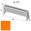 PEVO Sports 4x6x2x4 Soccer Goal Net - 4mm - Braided Knotless HTPP - Heavy Duty view 2