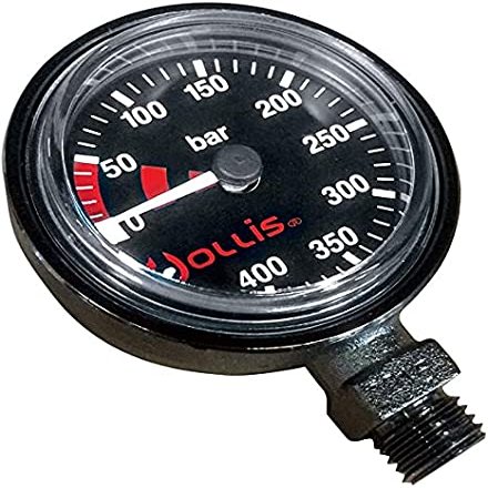 Hollis Metric Low Profile Pressure Gauge Module (SPG) w/o Boot - (Black/BAR) (SPG w/32" Hose)