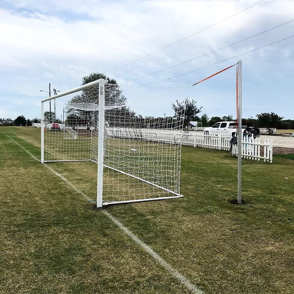 Pevo Sports 8x24 World Cup Soccer Goal Net - 3mm PE - 8' x 24' x 6' x 6'
