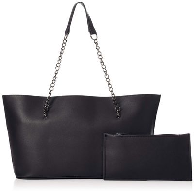 Aimon 99CPXB-001-BK-FF Women's Tote Bag, Handbag with Pouch, Shoulder Bag, Large Capacity, Black
