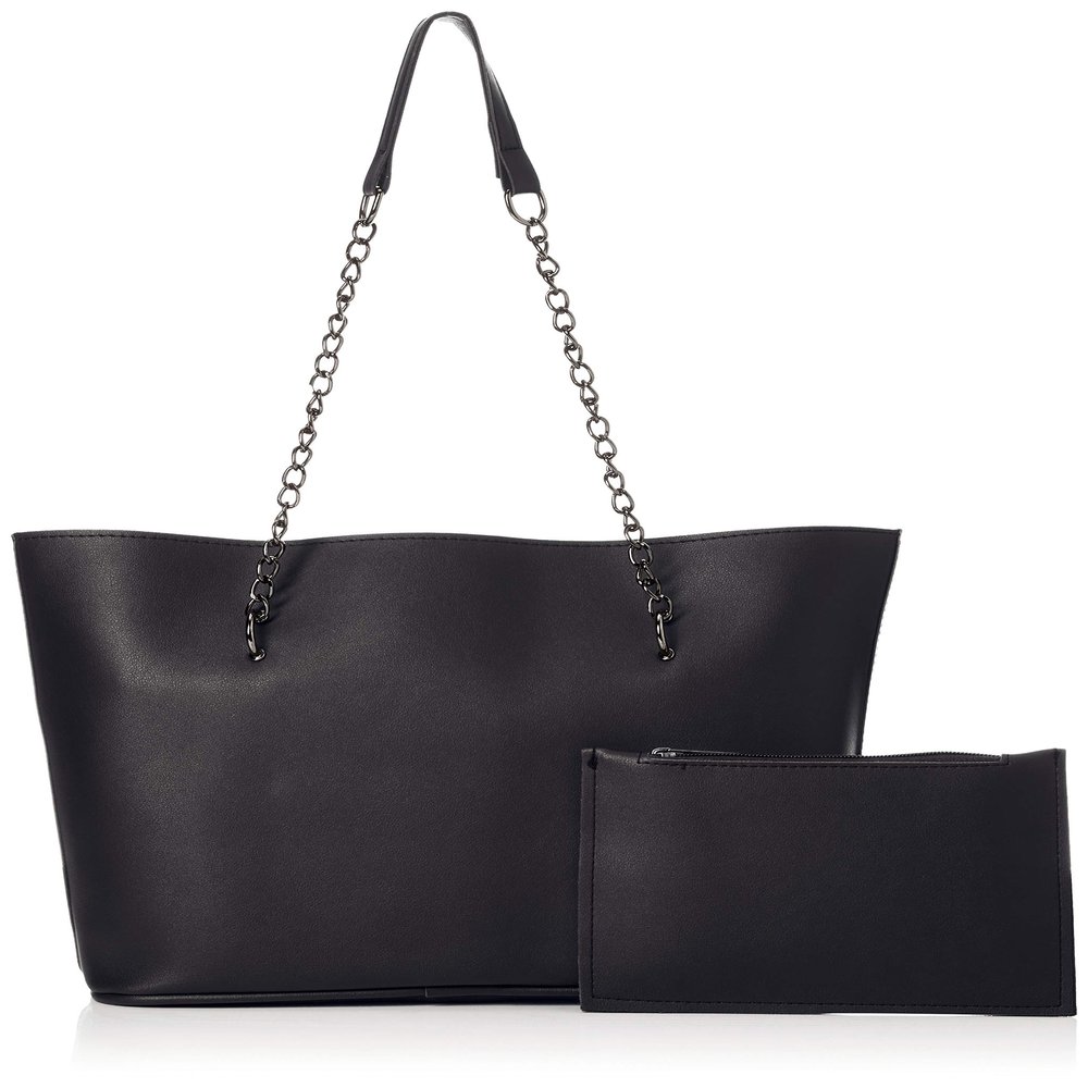 Aimon 99CPXB-001-BK-FF Women's Tote Bag, Handbag with Pouch, Shoulder Bag, Large Capacity, Black
