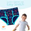 Lucky & Me | Liam Boys Briefs | Children's Tagless Soft Cotton Underwear | 3 Pack (Dino, 9/10y) view 3