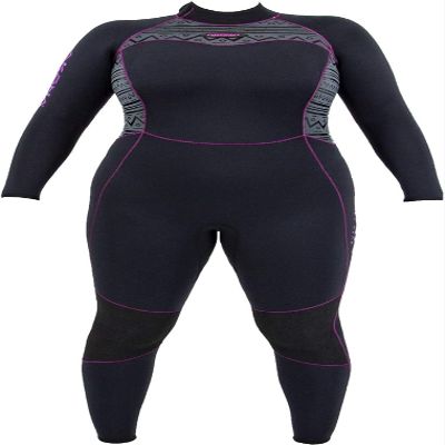 AKONA Women's 3mm Full Suit. Quantum Stretch Neoprene. High Stretch Suit; Suitable for Scuba, Snorkeling, Paddle Boarding, Kayaking, or Surfing (Magenta, 5)