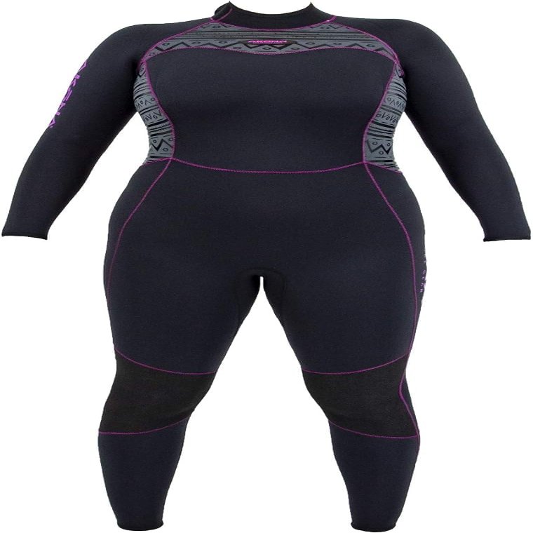 AKONA Women's 3mm Full Suit. Quantum Stretch Neoprene. High Stretch Suit; Suitable for Scuba, Snorkeling, Paddle Boarding, Kayaking, or Surfing (Magenta, 5)