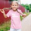 Bold Big Sister Colorful Sibling Reveal Announcement T-Shirt for Baby and Toddler Girls Sibling Outfits Pink Shirt 2T view 4