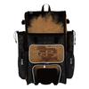 Boombah Rolling Superpack Baseball/Softball Gear Bag - 23-1/2" x 13-1/2" x 9-1/2" - Baseball Homeplate Black/White - Telescopic Handle - Holds 4 Bats - Wheeled Version view 1