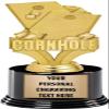 Crown Awards Cornhole Trophy, 7.25" Cornhole Champion Trophy with 5 Lines of Text Included, 50 Pack view 1