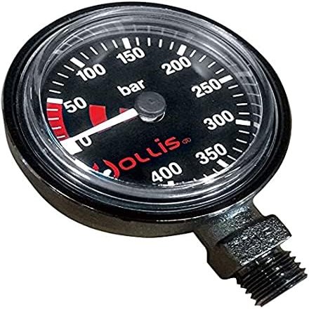 Hollis Metric Low Profile Pressure Gauge Module (SPG) w/o Boot - (Black/BAR) (SPG w/No Hose)