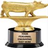 Crown Awards Pig Trophy, 6.75" Pig Trophy with 5 Lines of Text Included, 10 Pack view 1