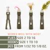 TYEPRO Fly and Ice Fishing Knot Tying Tool 2-Pack: Tie Knots for Hooks, Jigs and Flies. Grip Eyelet, Thread Line, and Clip Fishing Line with One Accessory view 2