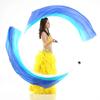 2Pcs Silk Veil + 2Pcs Poi Chain Ball Women Belly Dance Poi Streamer Throw Ball Stage Props (Gradual Blue) view 1