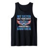 Mens My Sister Has Your Back Proud Air Force Brother Tank Top view 1