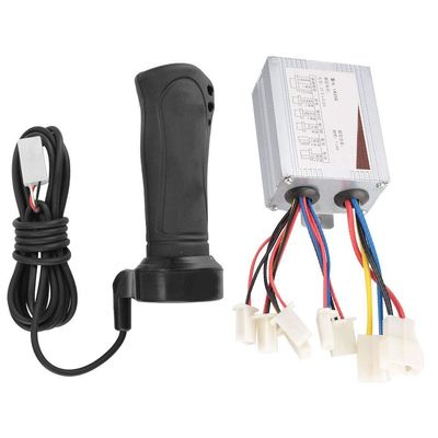 Maxmartt 500W Motor Brushed Speed Controller & Throttle Grip for Electric Bicycle Scooter Tricycle 24V