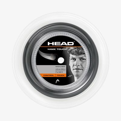 Head Unisex  Adult's Hawk Touch (200m Reel) Tennis String, Charcoal, 16