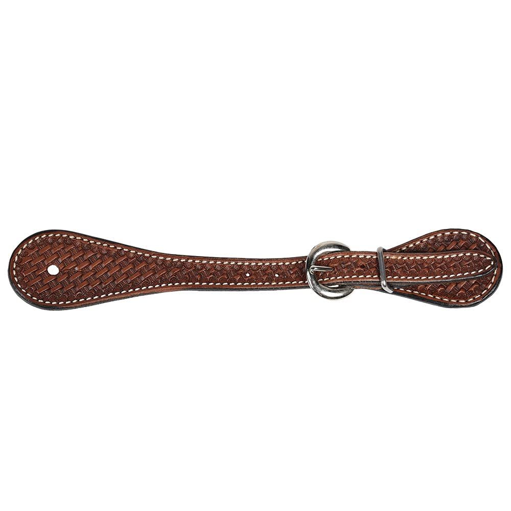 Professionals Choice Professional's Youth/Ladies Chestnut Sagebrush Basketweave Spur Straps Chestnut LADIES/YTH