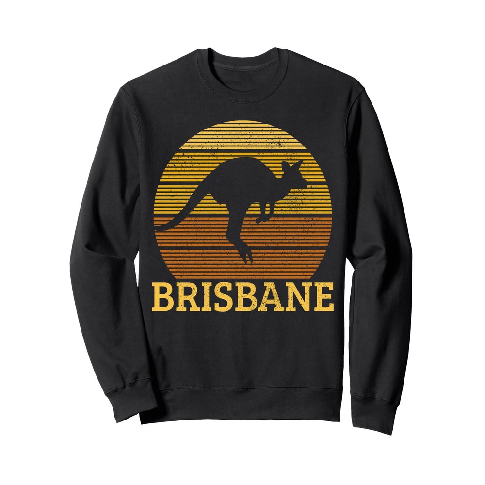 Brisbane Australia Vintage Kangaroo Souvenir Gift Sweatshirt
