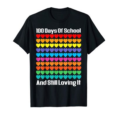 100 days of school shirt hearts T-Shirt