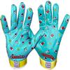 Battle Sports Yellow Alien Cloaked Wide Receiver Football Gloves, Ultra-Tack Sticky & Grip Gloves, No Slip - Adult Large view 3