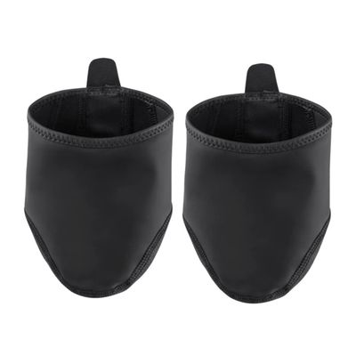 BESPORTBLE 1pair Windproof and Cycling Shoe Covers for Men and Women Warm Half Overshoes for Outdoor Biking Black Durable Material for Cold Weather Protection