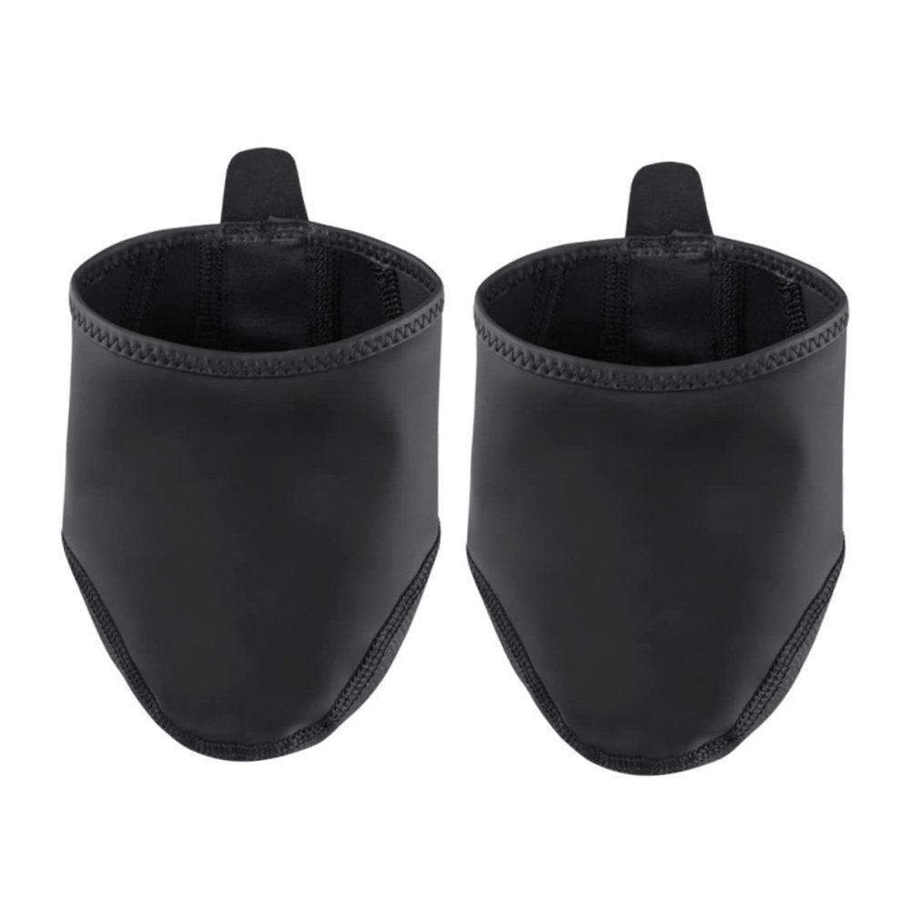 BESPORTBLE 1pair Windproof and Cycling Shoe Covers for Men and Women Warm Half Overshoes for Outdoor Biking Black Durable Material for Cold Weather Protection
