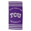 Northwest NCAA TCU Horned Frogs Beach Towel, 30" x 60", Stripes view 1